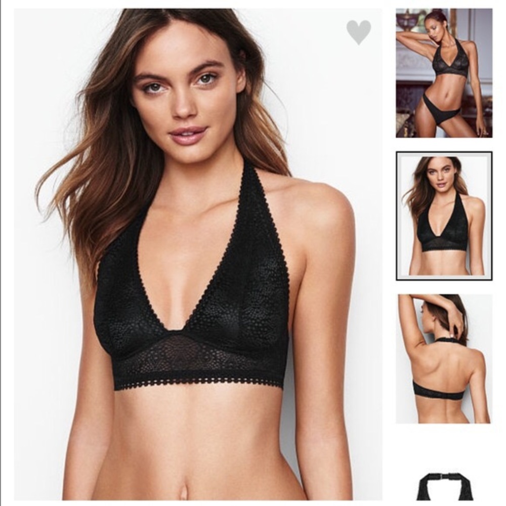Victoria’s Secret Long Line Halter Bralette L